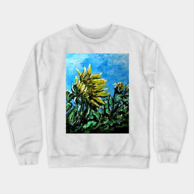 Death Of A Sunflower Crewneck Sweatshirt by cjkell